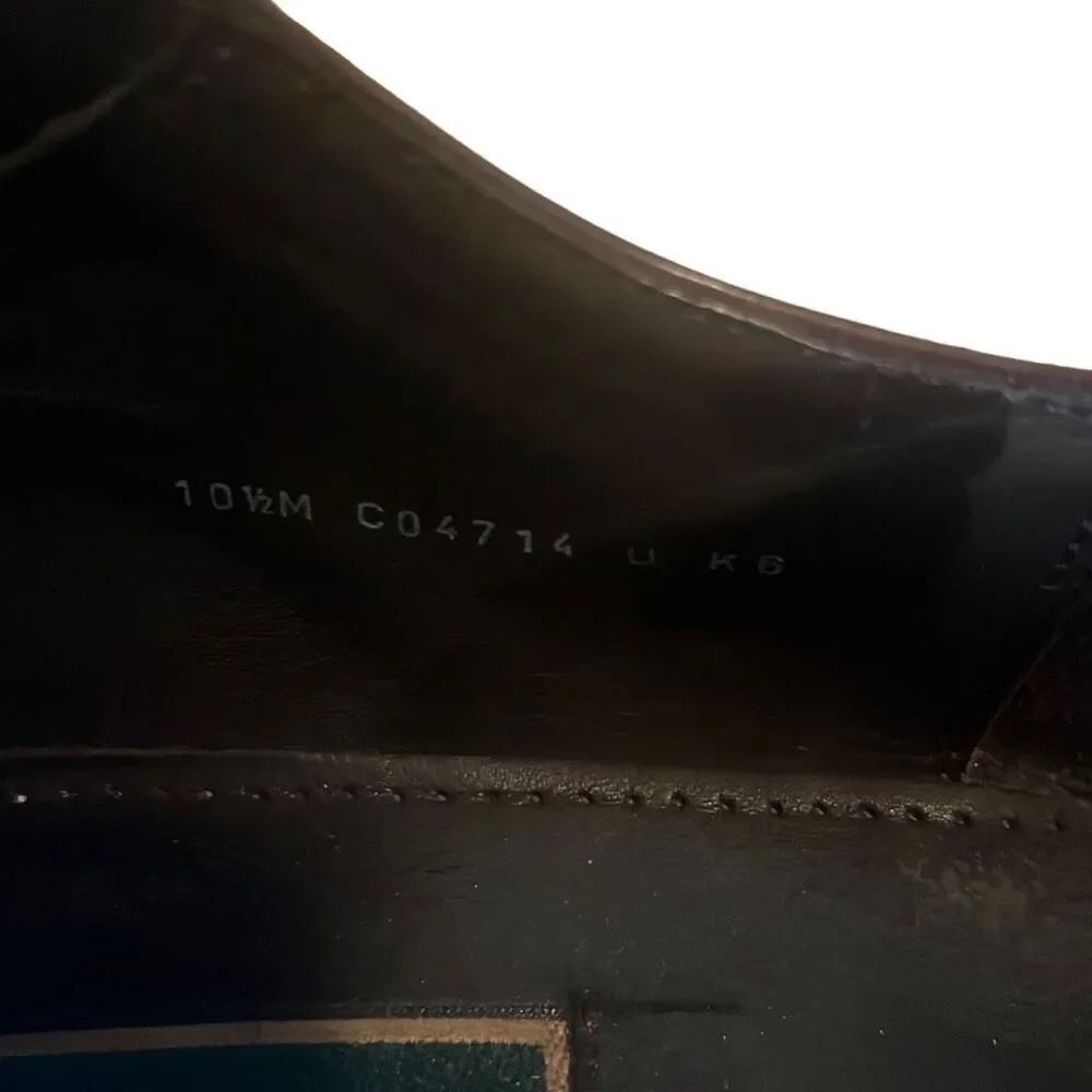 Cole Haan Men's 10.5 Brown Leather Lace Up Round Toe Classic‎ Dress Shoes